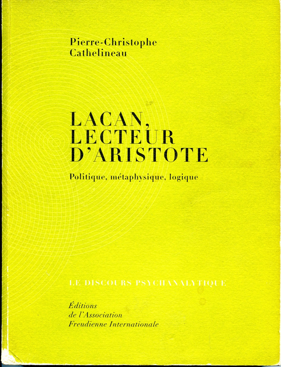 Couverture du livre "Lacan, lecteur d'Aristote"